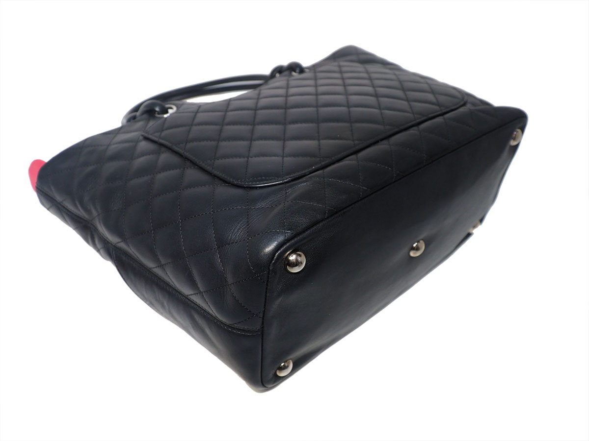 Chanel 15135898 Cambon Quilted Black CC Shopping Large Tote - Image 10