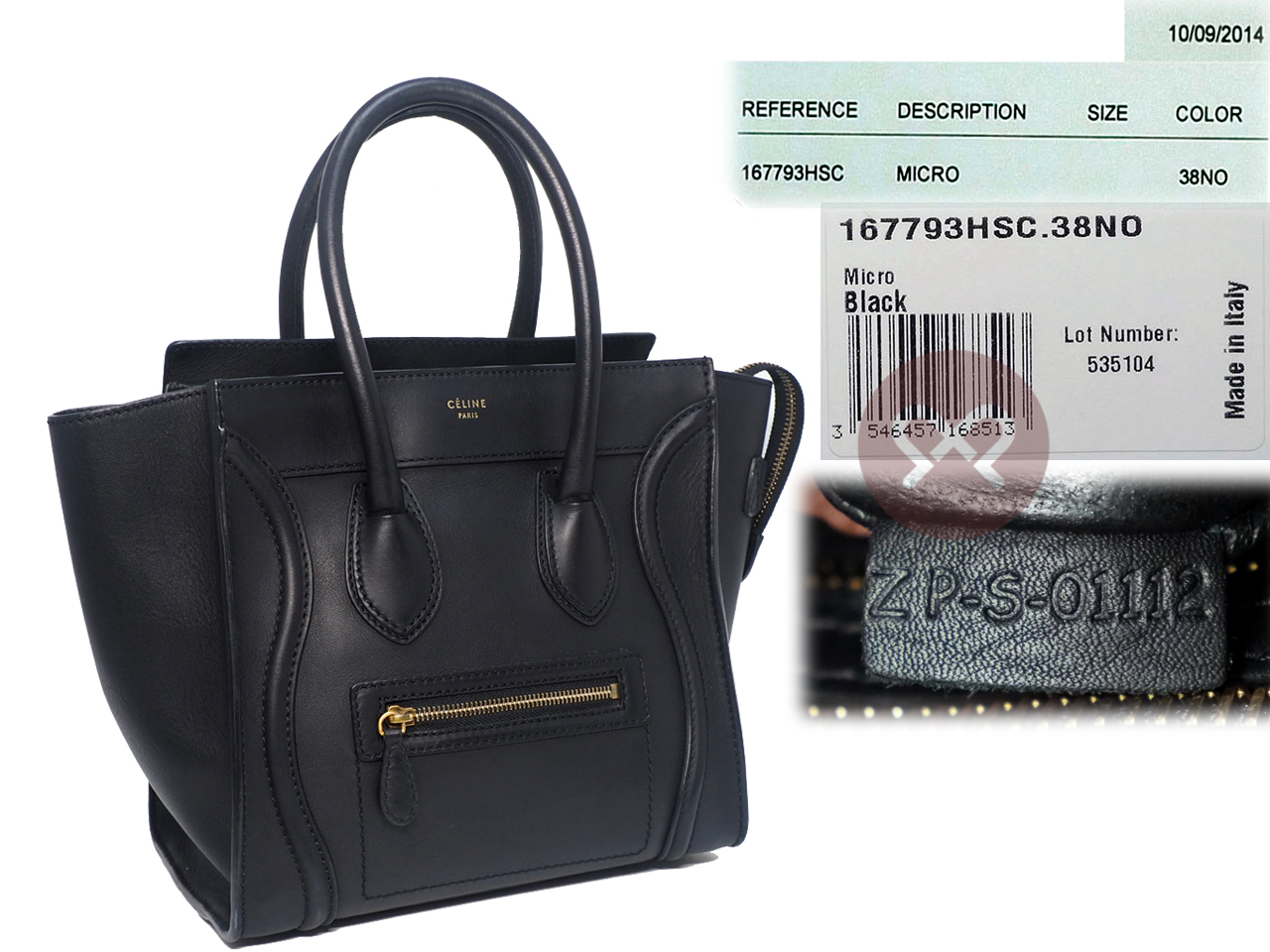 Celine Black 167793HSC.38NO Micro Luggage Tote - Image 2