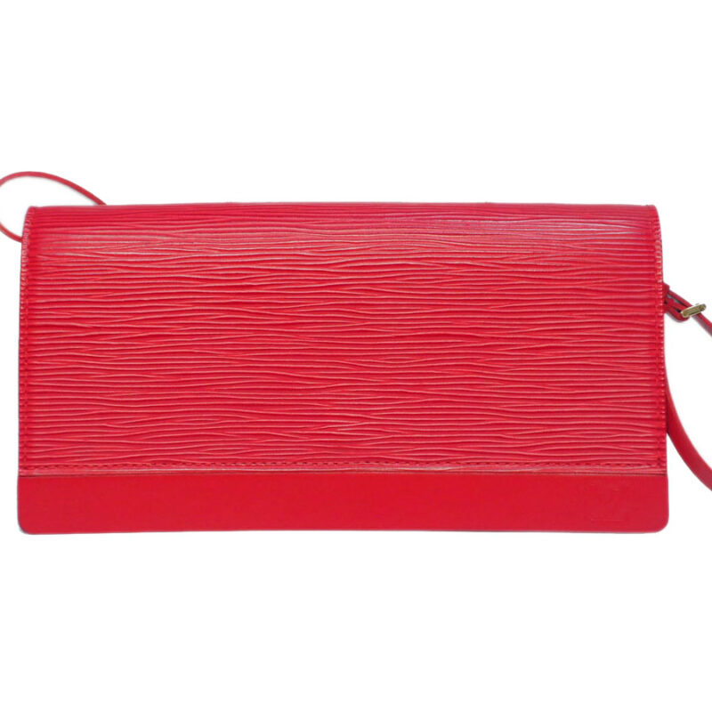 Louis Vuitton Epi Red Honfleur 3 in 1  Wallet/ Clutch/ Shoulder bag (SN4059)