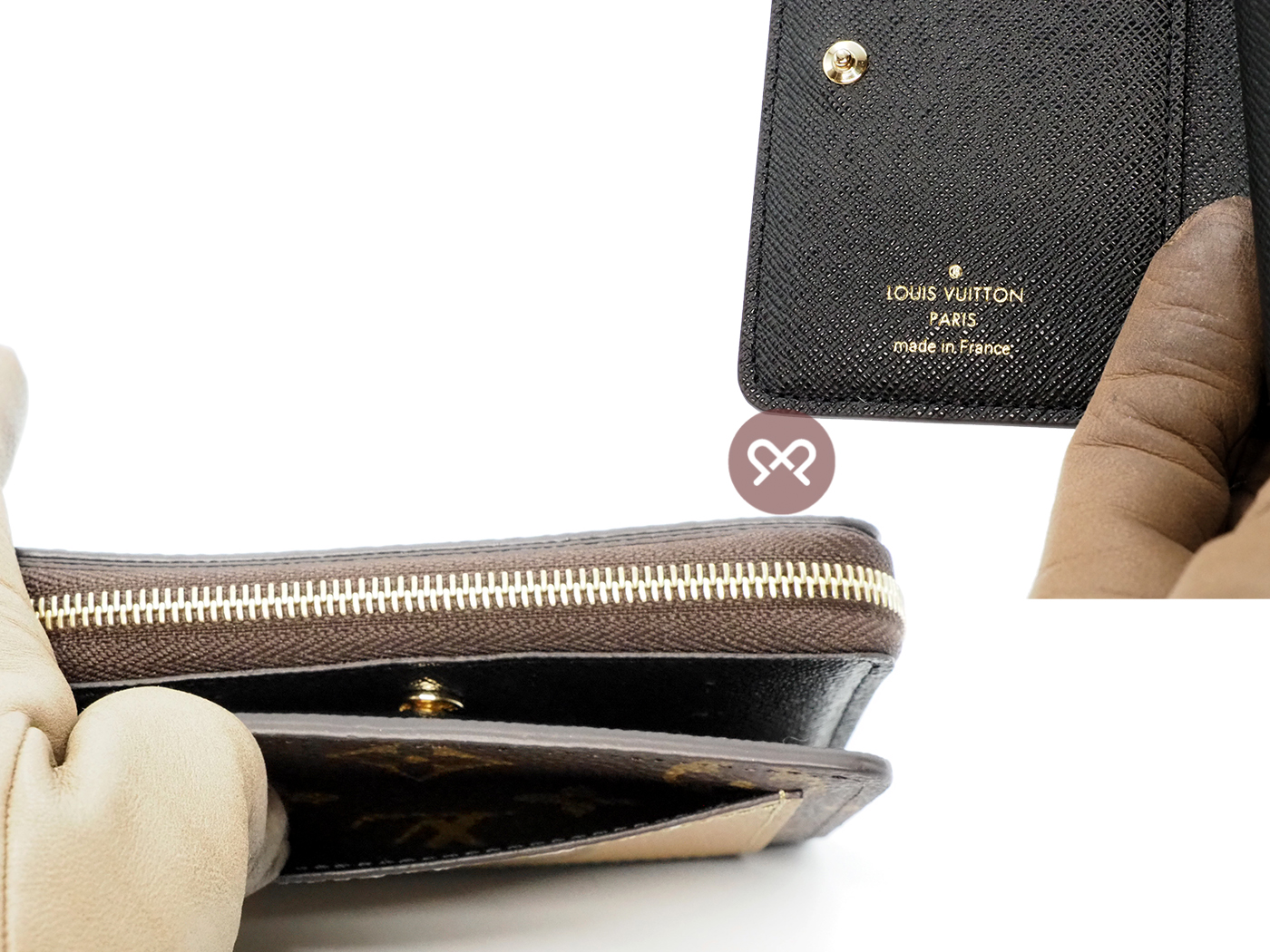 BRAND NEW ! Louis Vuitton M81461 Lou Wallet Monogram Giant Reverse Canvas Compact Wallet - Image 6