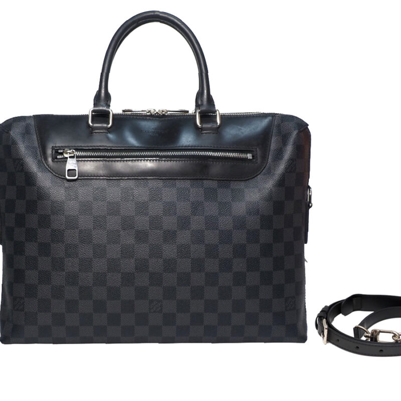 Louis Vuitton N48260 Damier Graphite PORTE-DOCUMENTS JOUR Tote with Strap (CA3197)