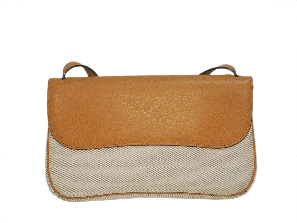 Hermes Toile Beige/ Gold Leather Colorado MM 'I' Stamp 3-way bag - Image 3