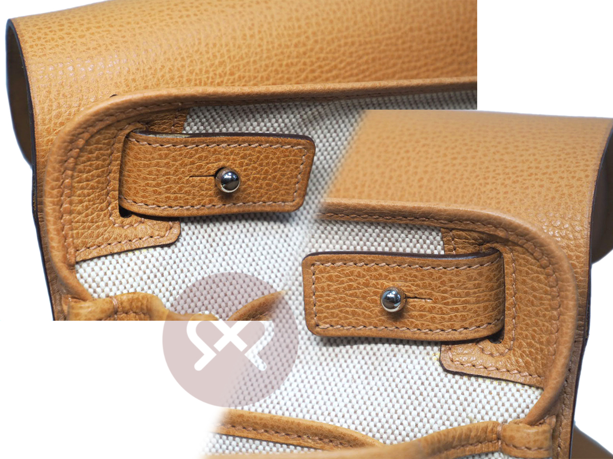 Hermes Toile Beige/ Gold Leather Colorado MM 'I' Stamp 3-way bag - Image 9