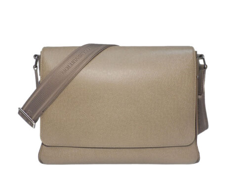 Almost New ! Louis Vuitton M32805 Taiga Leather Roman PM Oural (Light Brown) Messenger Bag ( DU2163)