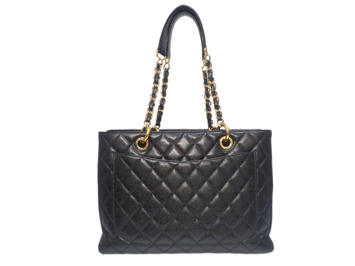 Chanel 15918235 Black Caviar Grand Shopping Tote Gold Hardware - Image 3