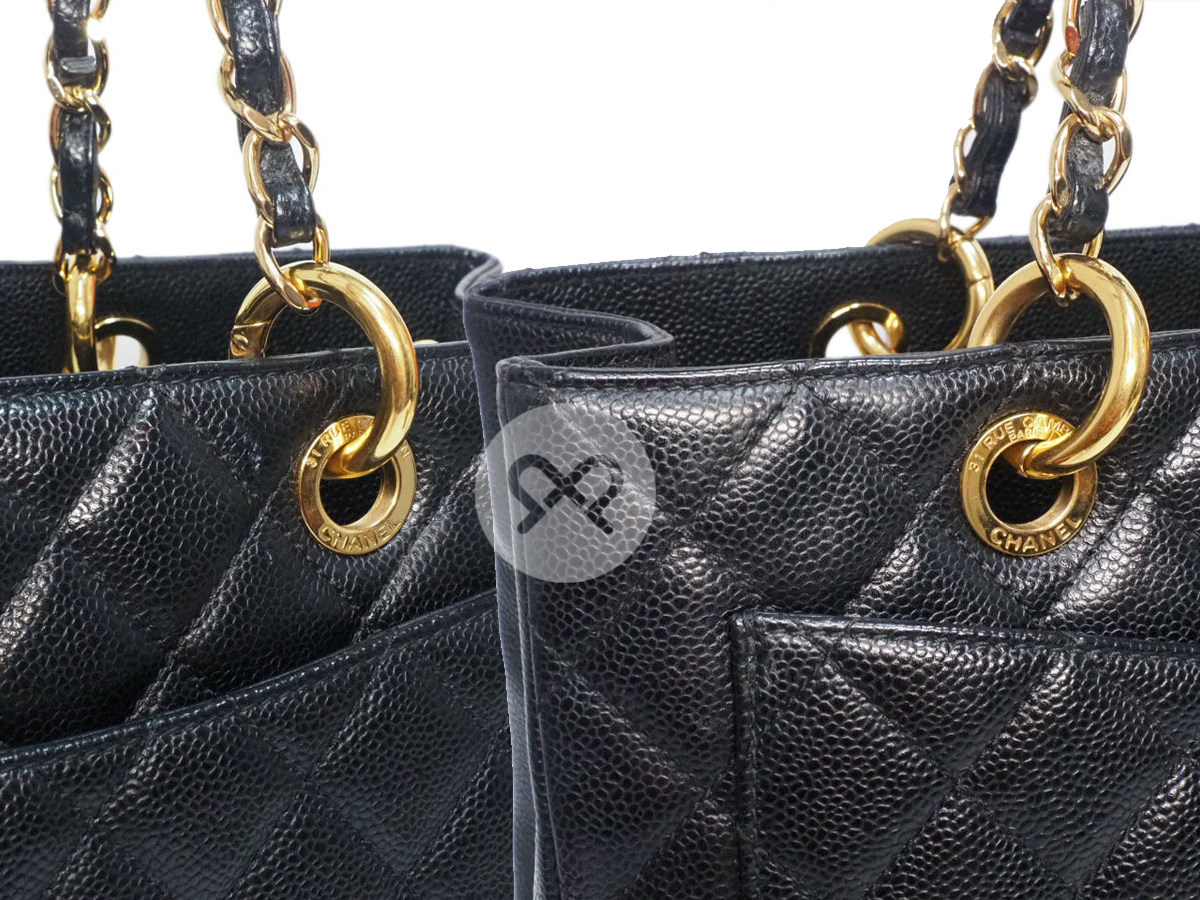 Chanel 15918235 Black Caviar Grand Shopping Tote Gold Hardware - Image 6