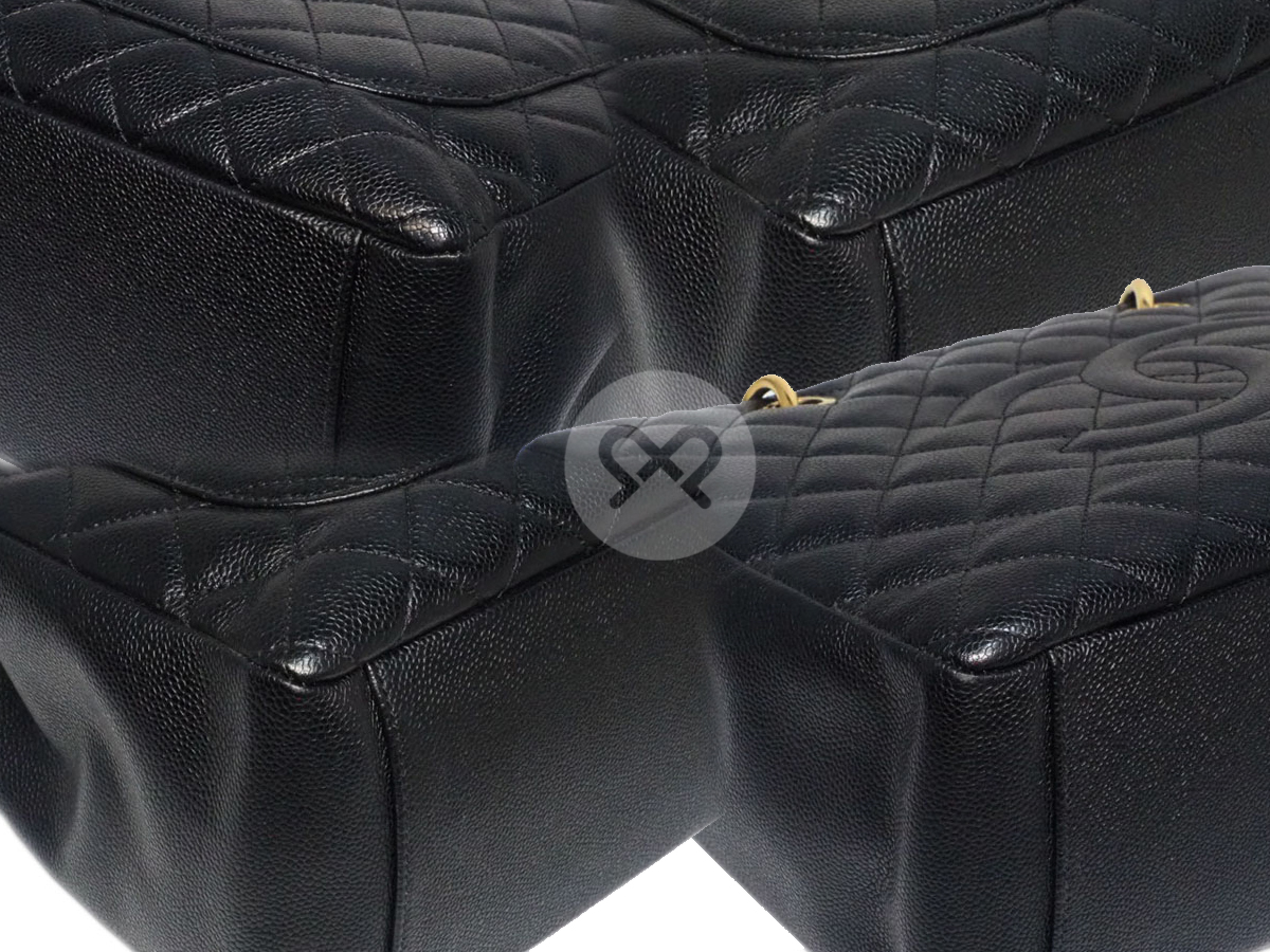 Chanel 15918235 Black Caviar Grand Shopping Tote Gold Hardware - Image 8