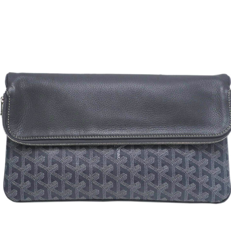 Goyard Grey Goyardine Sainte Marie Reversible Pochette Clutch-SAR020184