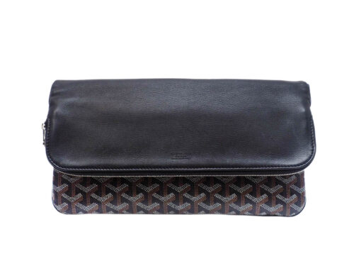 Goyard Black Goyardine Sainte Marie Reversible Pochette Clutch-SAR020171