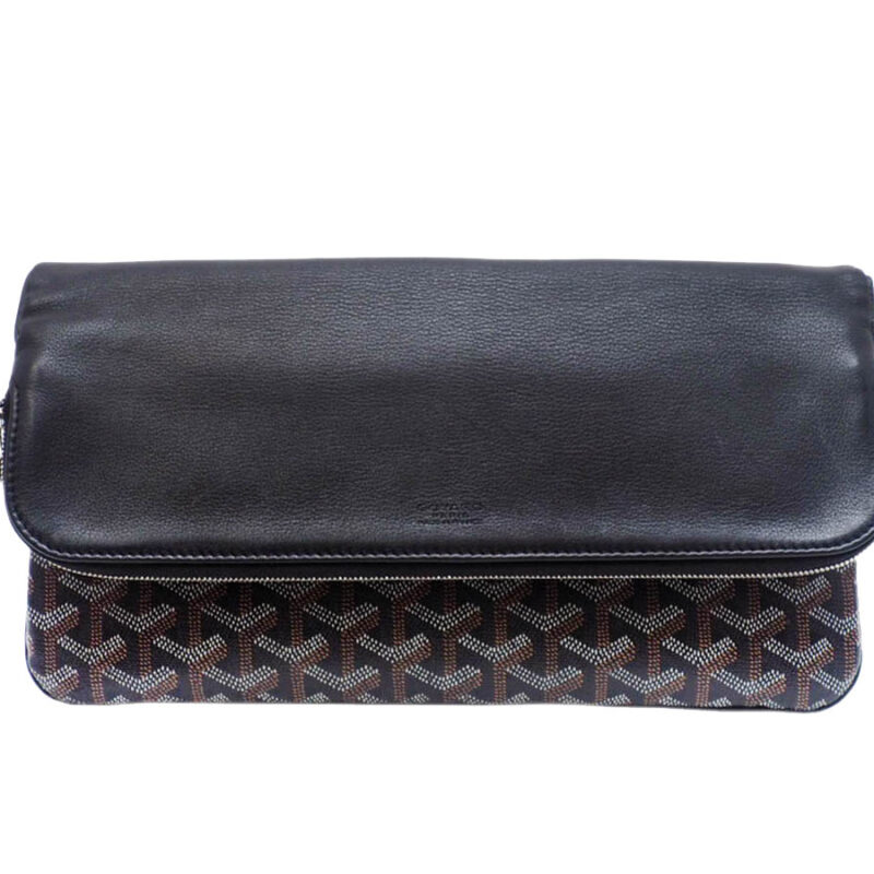 Goyard Black Goyardine Sainte Marie Reversible Pochette Clutch-SAR020171