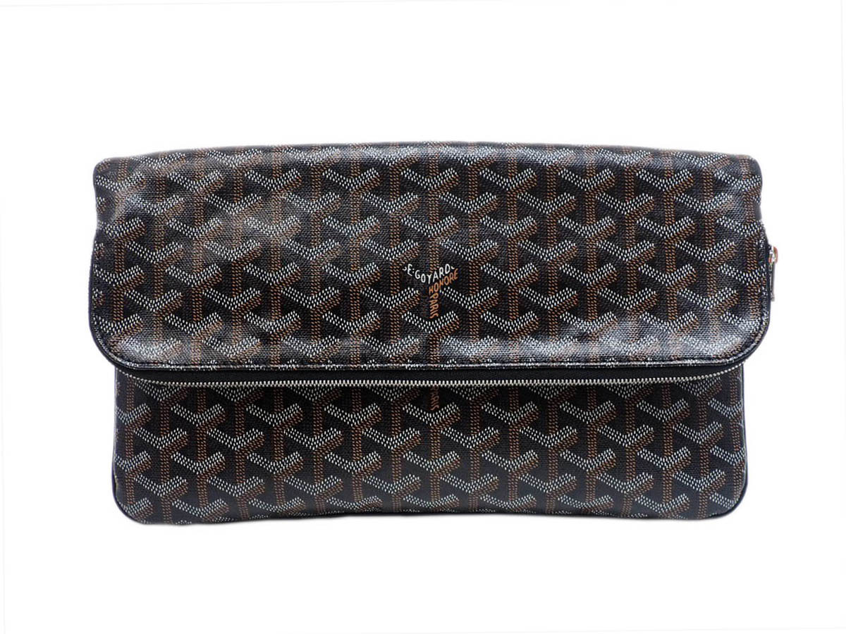 Goyard Black Goyardine Sainte Marie Reversible Pochette Clutch-SAR020171 - Image 2