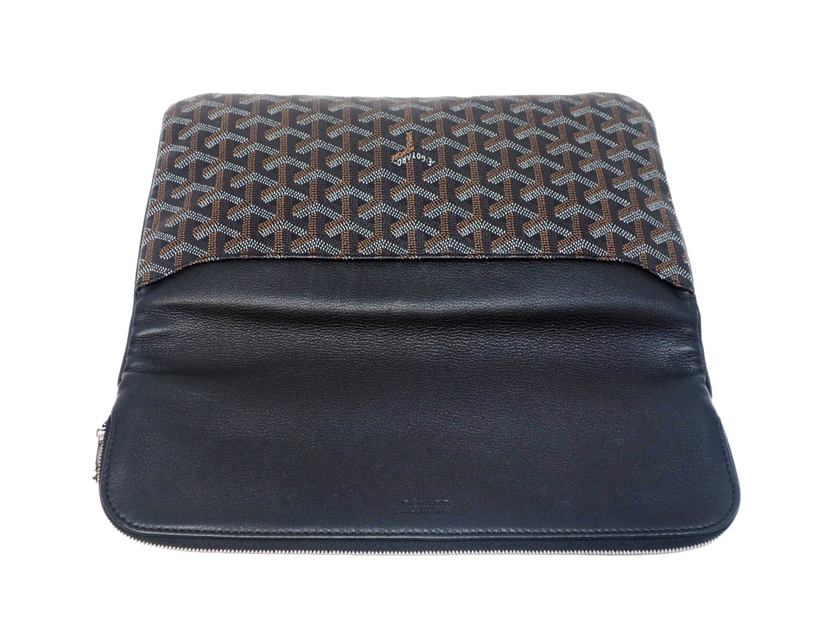 Goyard Black Goyardine Sainte Marie Reversible Pochette Clutch-SAR020171 - Image 3