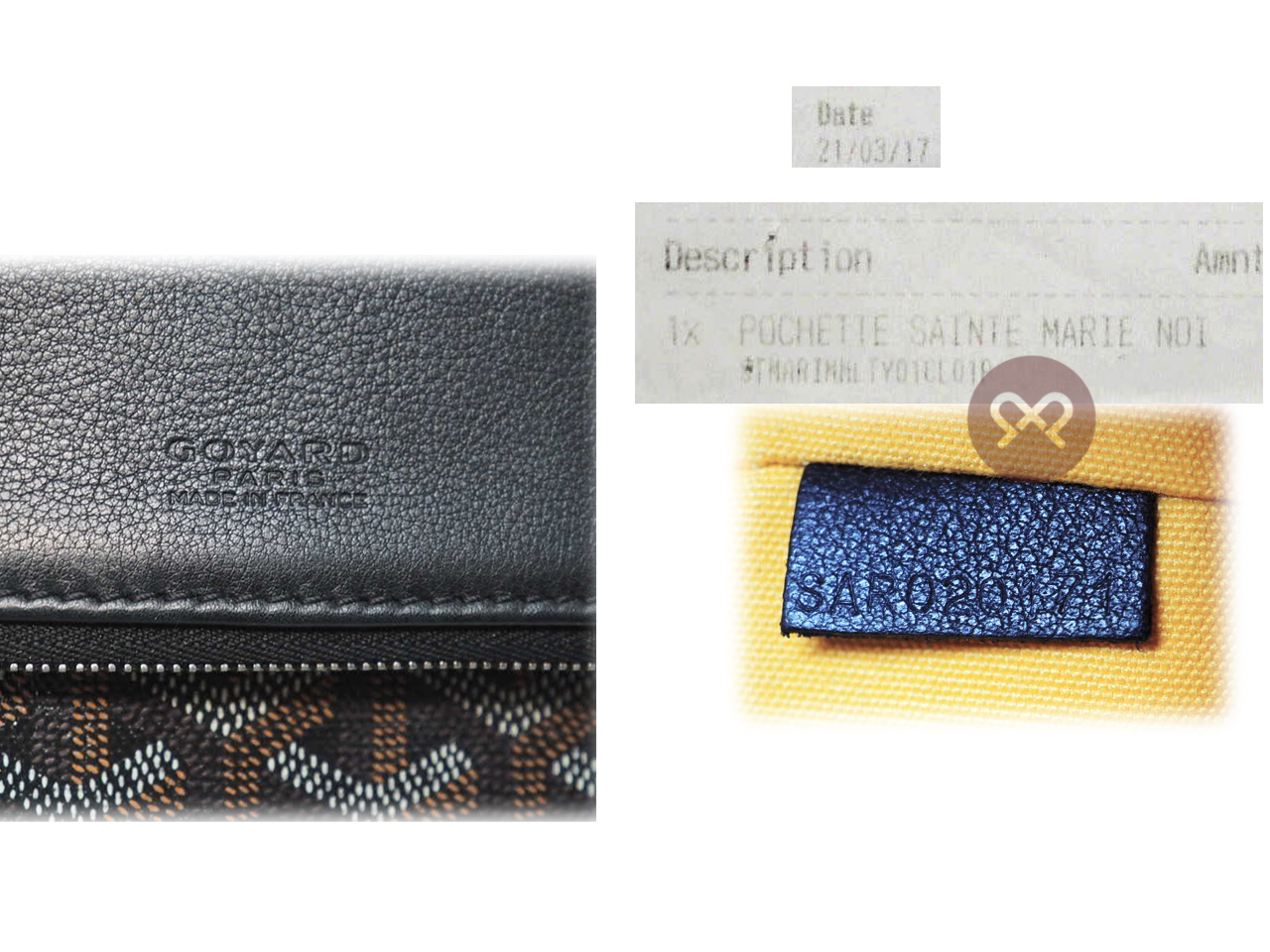 Goyard Black Goyardine Sainte Marie Reversible Pochette Clutch-SAR020171 - Image 7