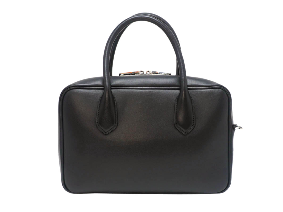 Prada 1BB049 Black/ Rosso Soft City Calf Mirage Top Handle with Dinosaur Print Tote With Strap - Image 3