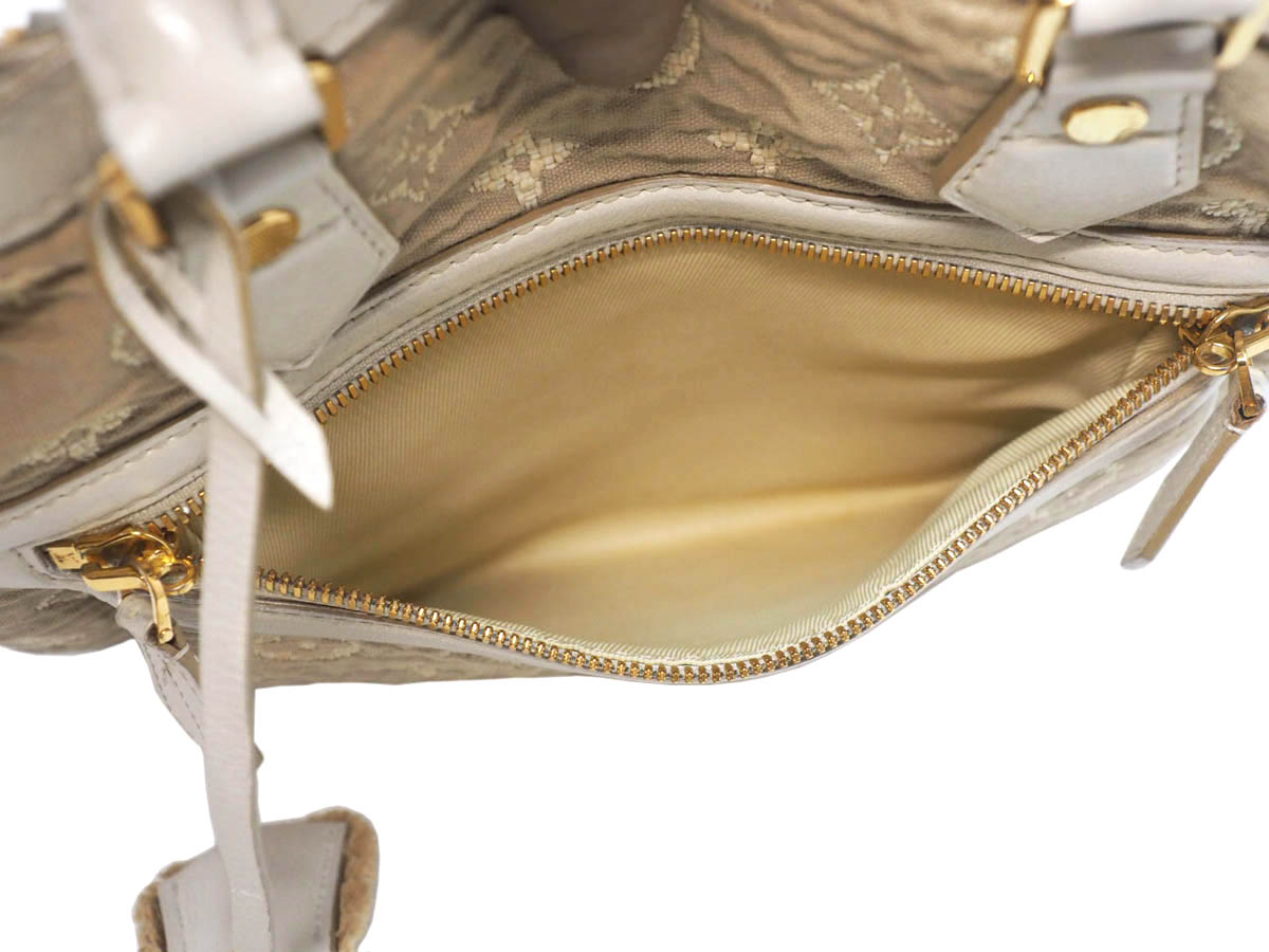 Louis Vuitton Limited Edition M93495 Monogram Sabbia Blanc Cabas MM Tote Bag (FO4160) - Image 10