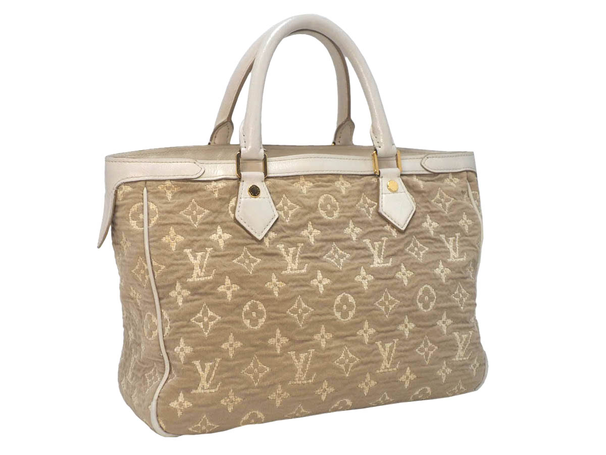 Louis Vuitton Limited Edition M93495 Monogram Sabbia Blanc Cabas MM Tote Bag (FO4160) - Image 4