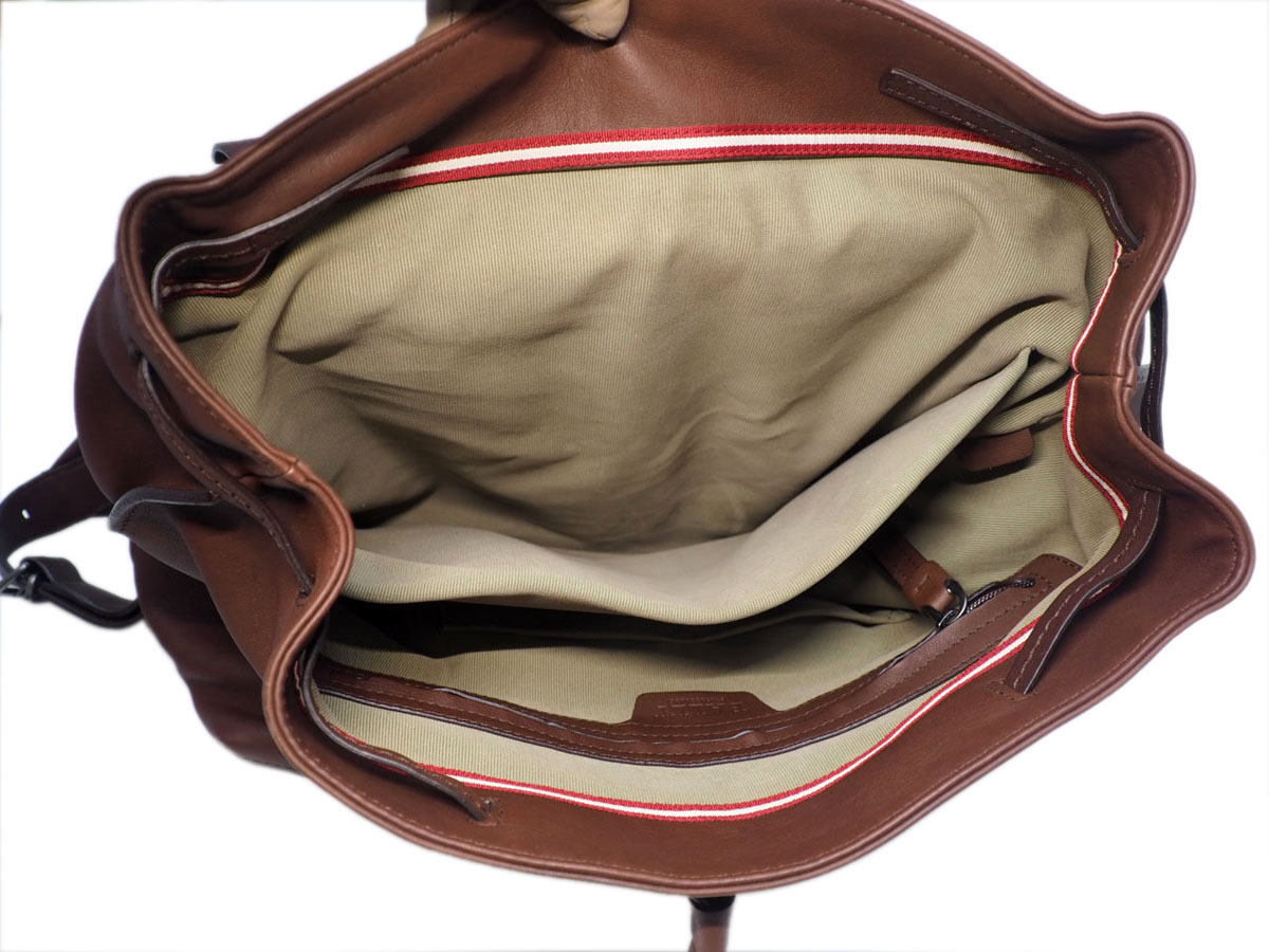 Bally Biscan/ 11 Chestnut Brown Soft Calf Leather Business Document/ Laptop Backpack - Image 12