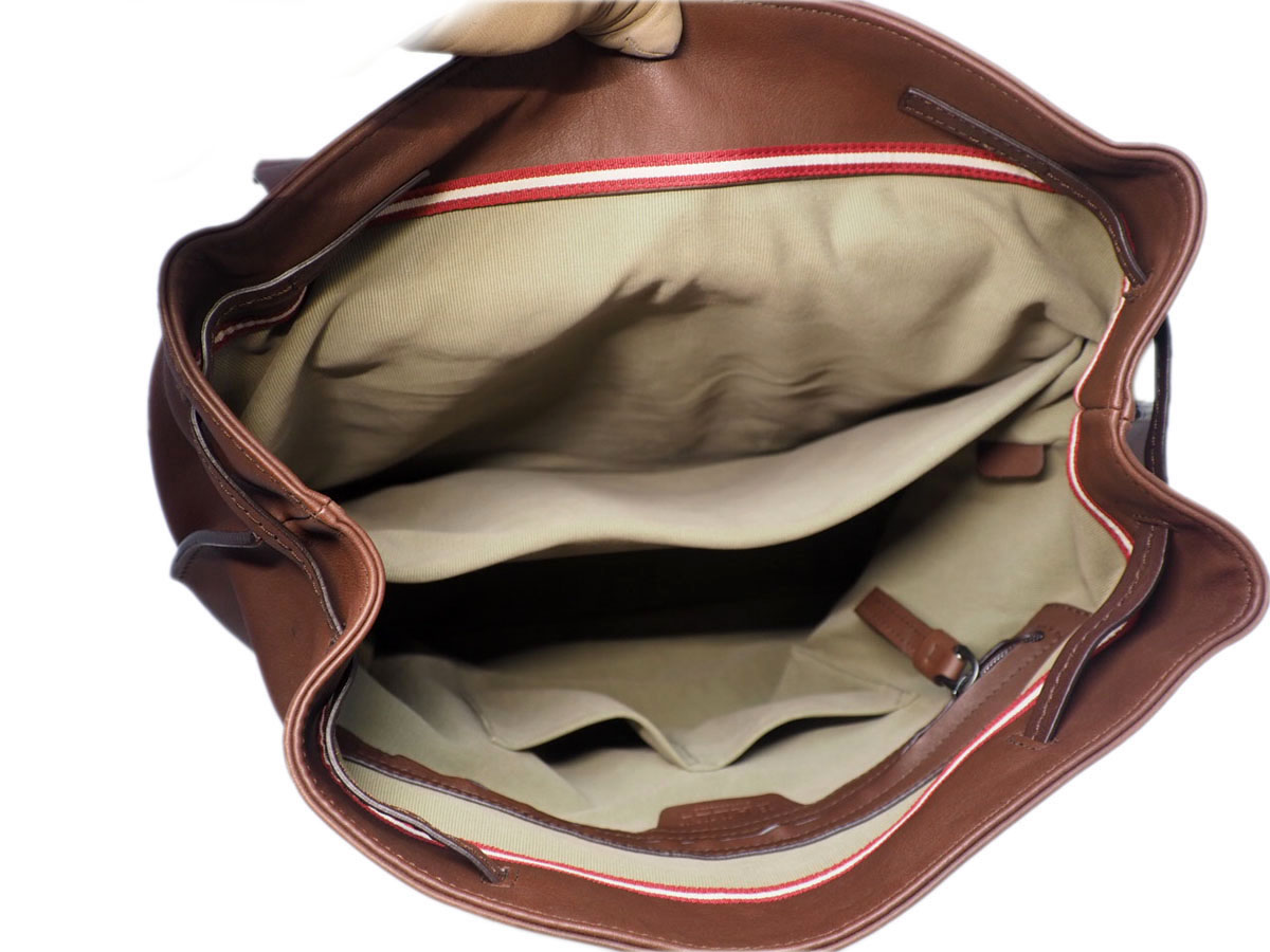 Bally Biscan/ 11 Chestnut Brown Soft Calf Leather Business Document/ Laptop Backpack - Image 13