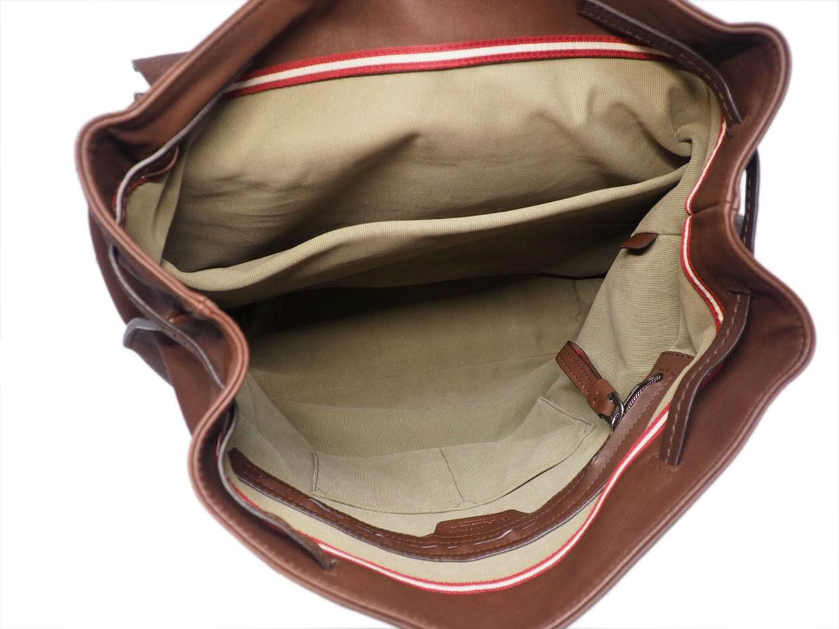 Bally Biscan/ 11 Chestnut Brown Soft Calf Leather Business Document/ Laptop Backpack - Image 14