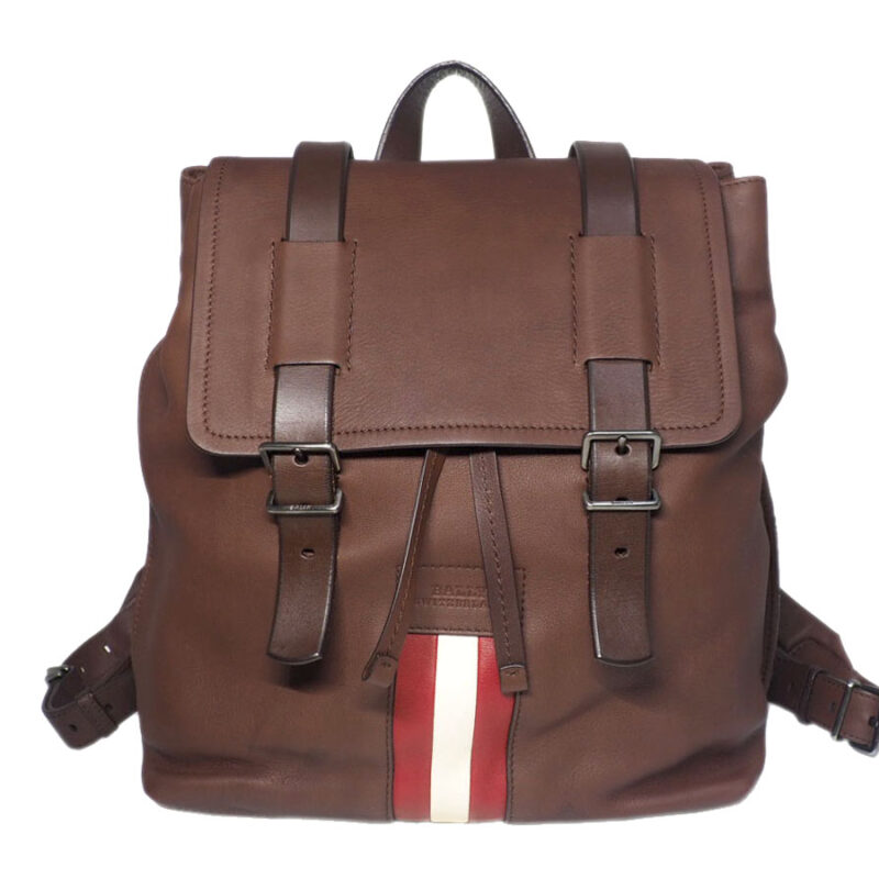 Bally Biscan/ 11 Chestnut Brown Soft Calf Leather Business Document/ Laptop Backpack