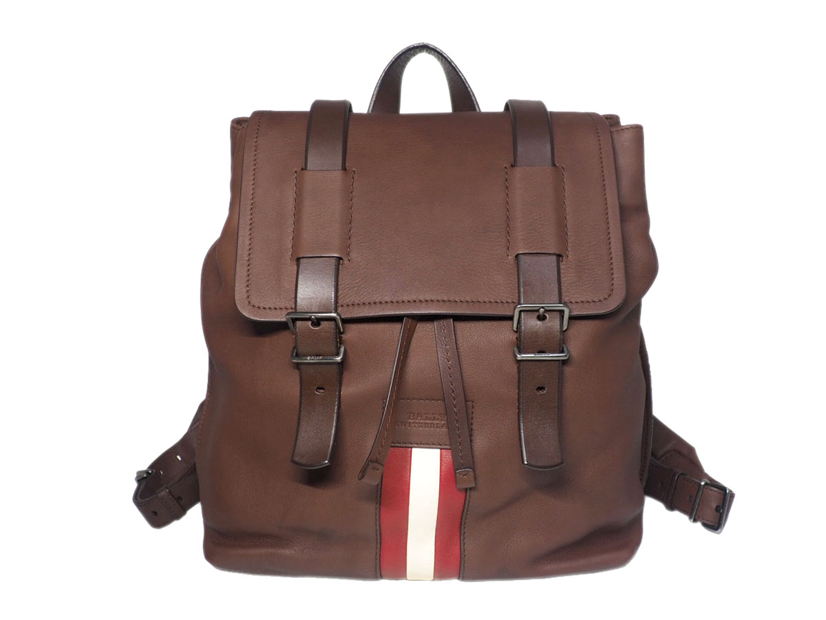 Bally Biscan/ 11 Chestnut Brown Soft Calf Leather Business Document/ Laptop Backpack