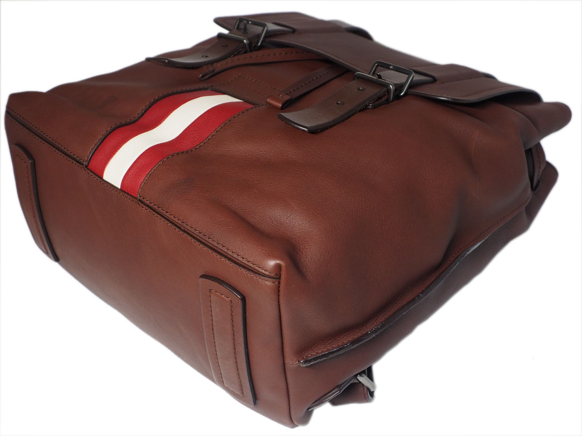 Bally Biscan/ 11 Chestnut Brown Soft Calf Leather Business Document/ Laptop Backpack - Image 6