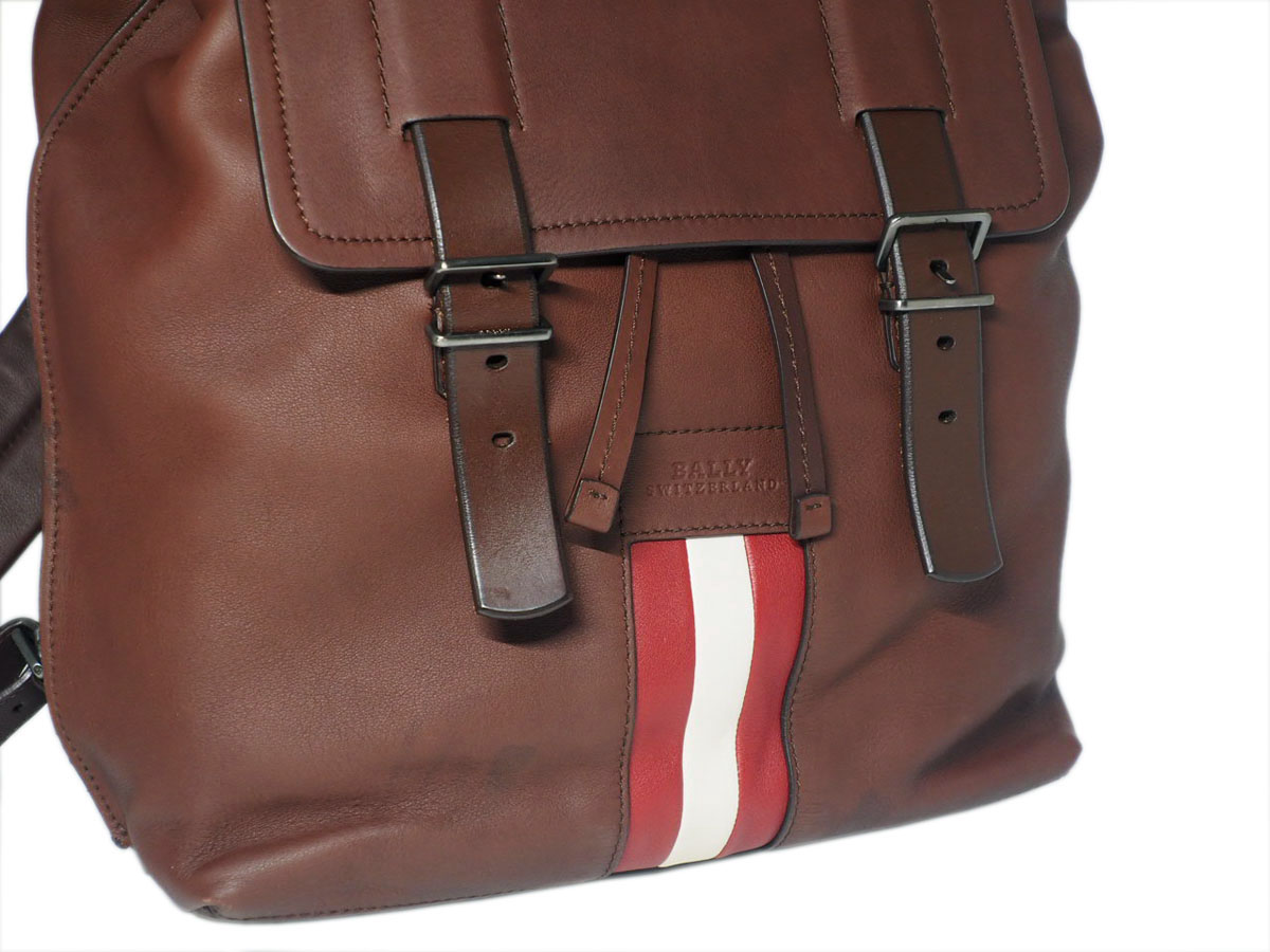 Bally Biscan/ 11 Chestnut Brown Soft Calf Leather Business Document/ Laptop Backpack - Image 9