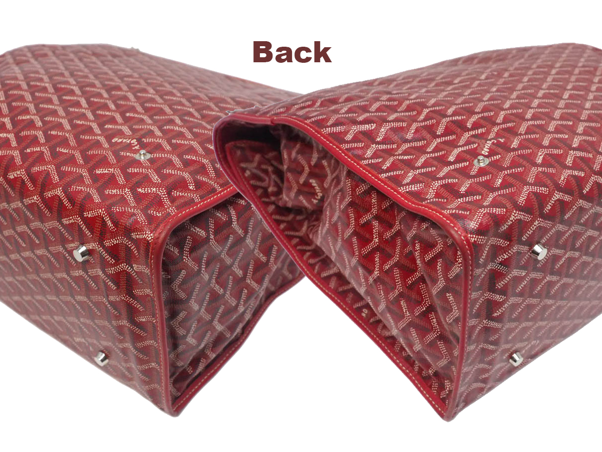 GOYARD Red Leather / Prints Canvas Sainte Lucie Folding Bag - Image 11