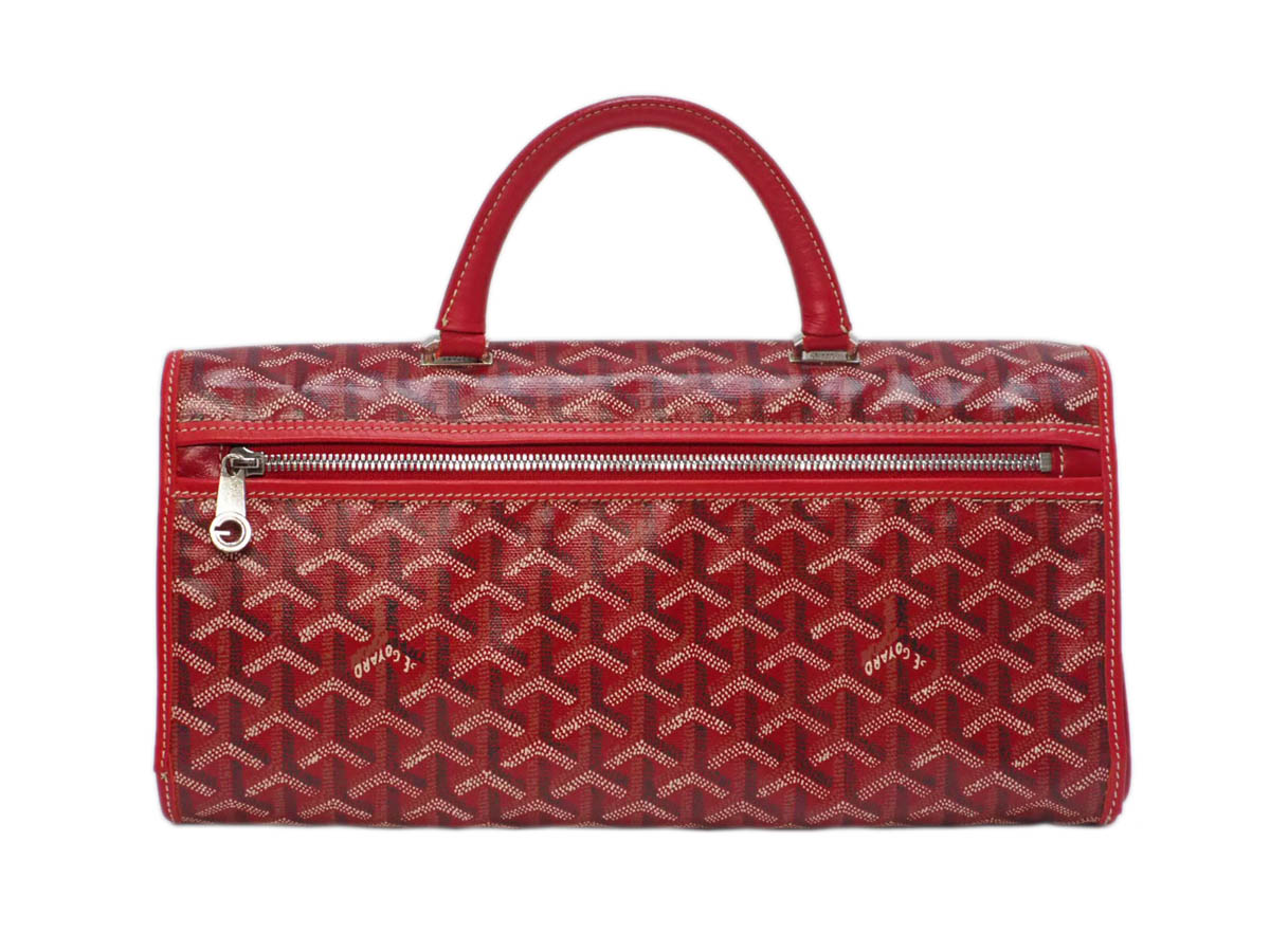 GOYARD Red Leather / Prints Canvas Sainte Lucie Folding Bag - Image 2