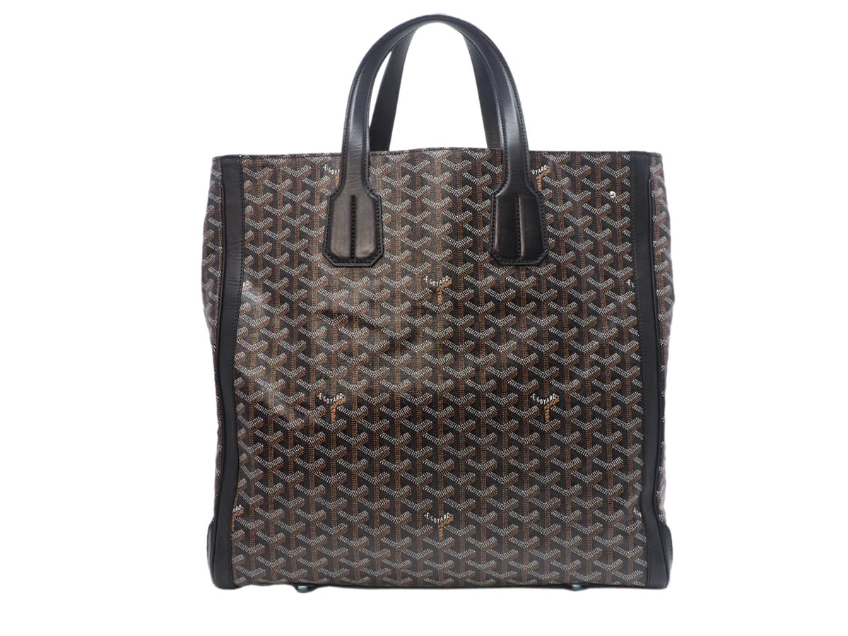 GOYARD Black / Pattern Prints Goyardine Voltaire Travel/ Document/ Shopping Tote - Image 3