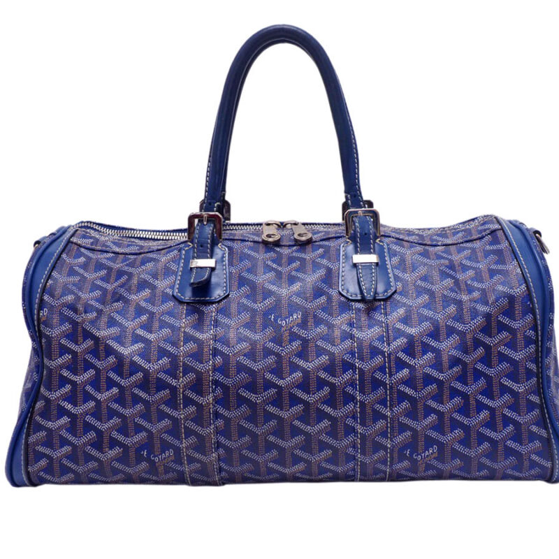 GOYARD Indigo Blue Goyardine Croisière 35 Shopping Travel Tote