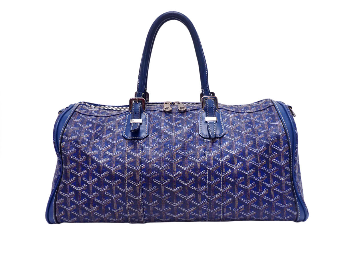 GOYARD Indigo Blue Goyardine Croisière 35 Shopping Travel Tote