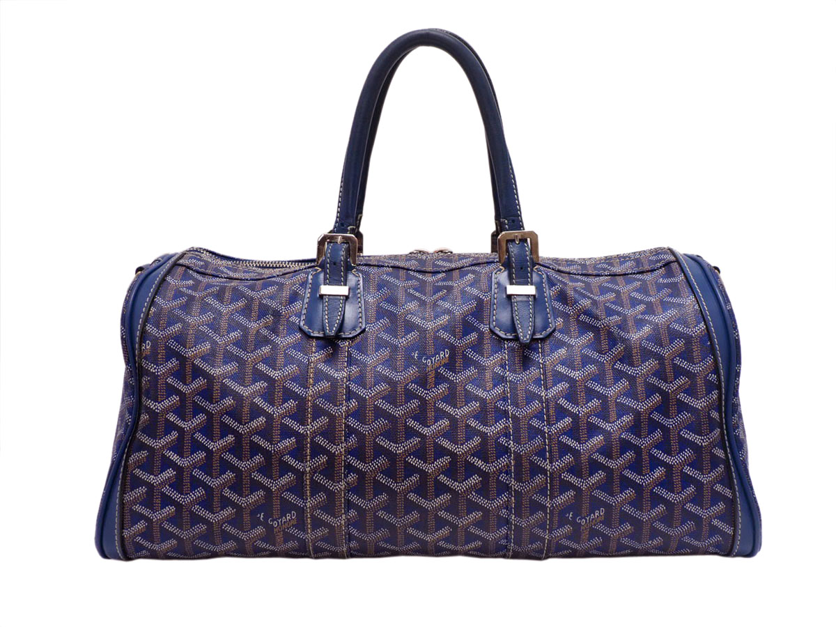 GOYARD Indigo Blue Goyardine Croisière 35 Shopping Travel Tote - Image 3
