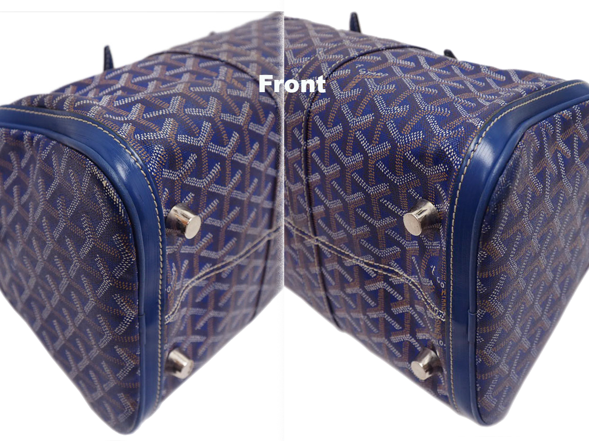 GOYARD Indigo Blue Goyardine Croisière 35 Shopping Travel Tote - Image 5