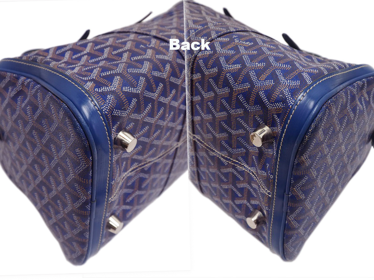 GOYARD Indigo Blue Goyardine Croisière 35 Shopping Travel Tote - Image 6
