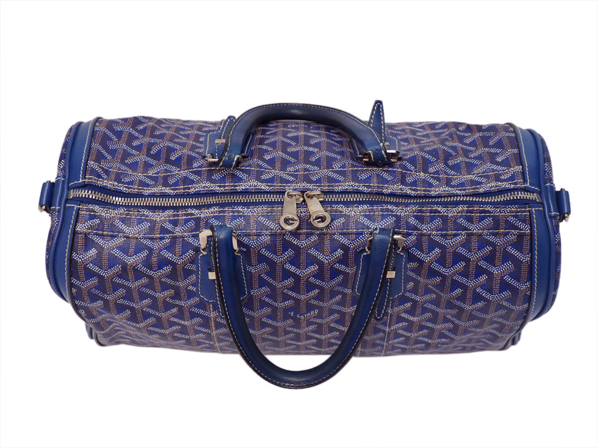 GOYARD Indigo Blue Goyardine Croisière 35 Shopping Travel Tote - Image 7