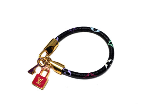 Louis Vuitton Black multicolour bracelet with Key and Lock
