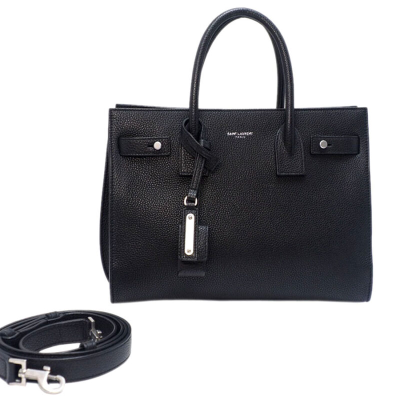 Saint Laurent 477477 Black Soft Calf Sac De Jour Baby Bag -0418