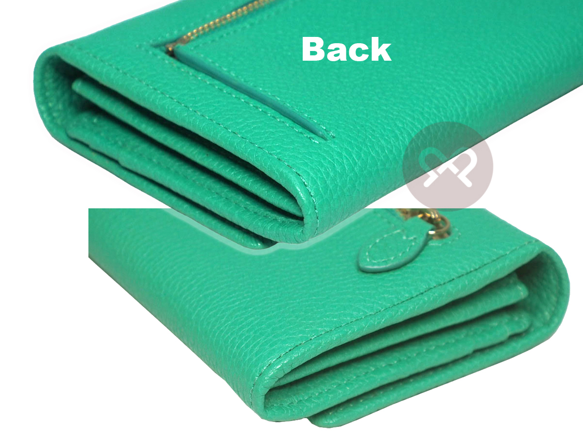 Mulberry Lime Green Heavy Grain Leather Continental Wallet - Image 12