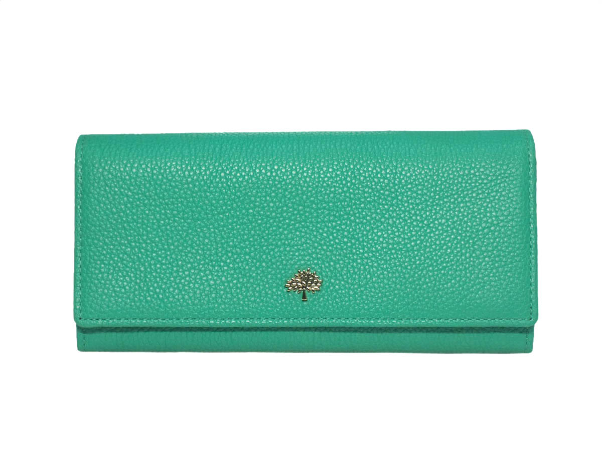Mulberry Lime Green Heavy Grain Leather Continental Wallet - Image 2