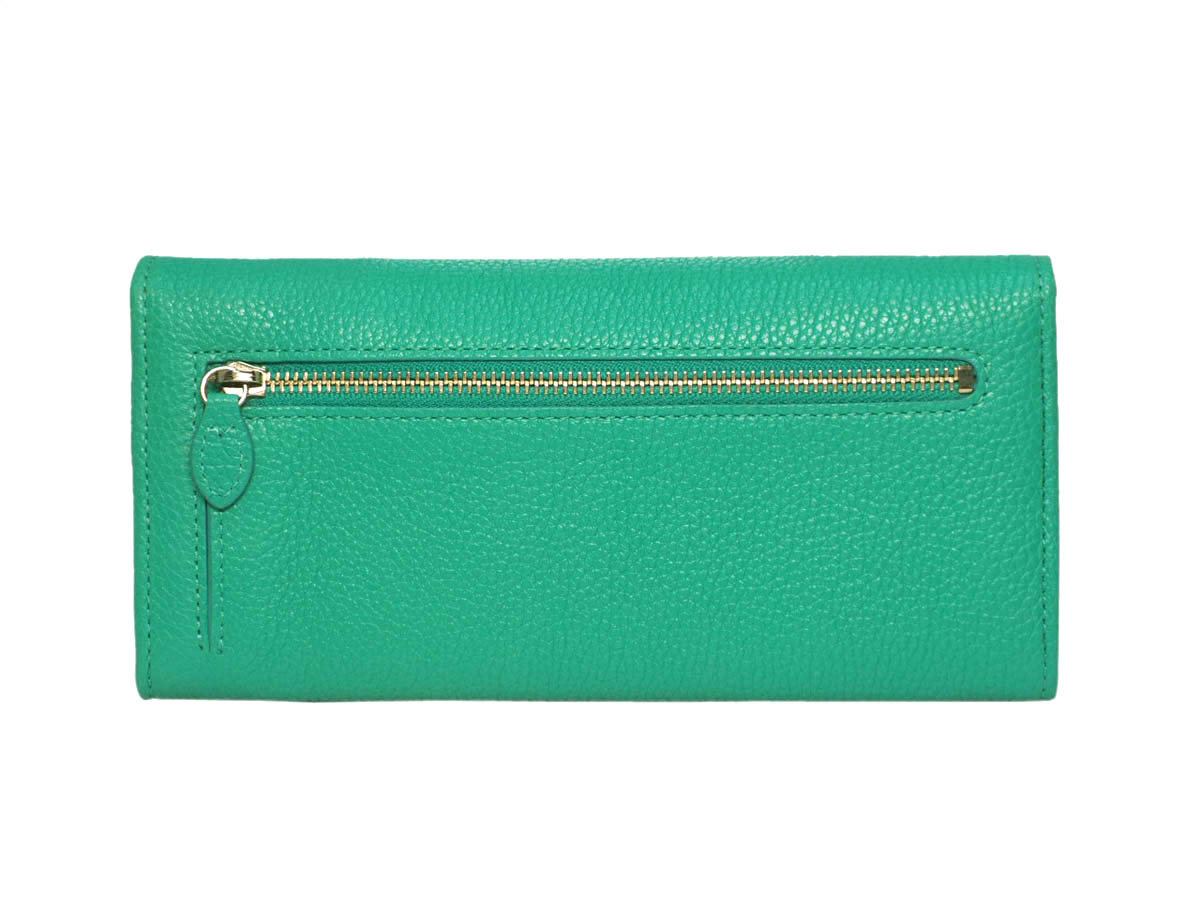 Mulberry Lime Green Heavy Grain Leather Continental Wallet - Image 3