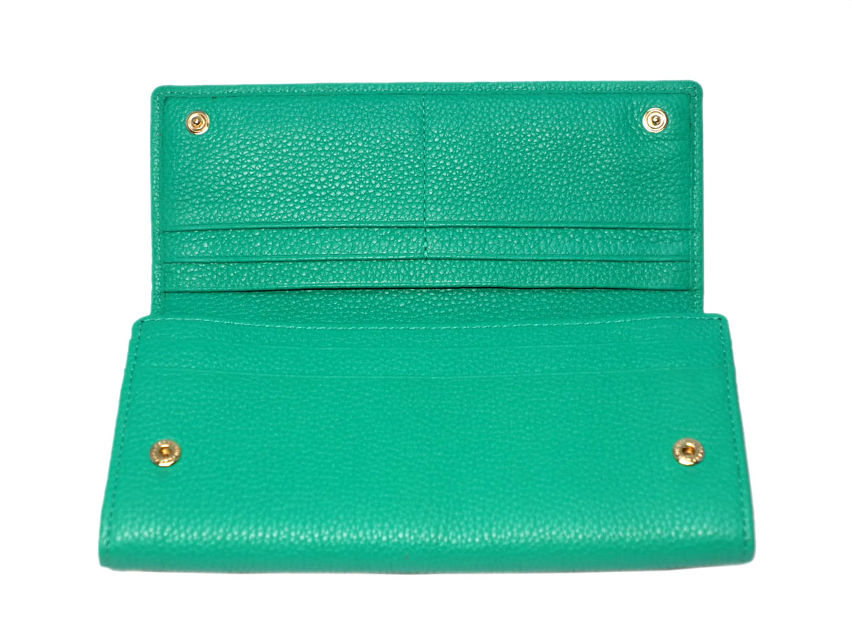Mulberry Lime Green Heavy Grain Leather Continental Wallet - Image 5