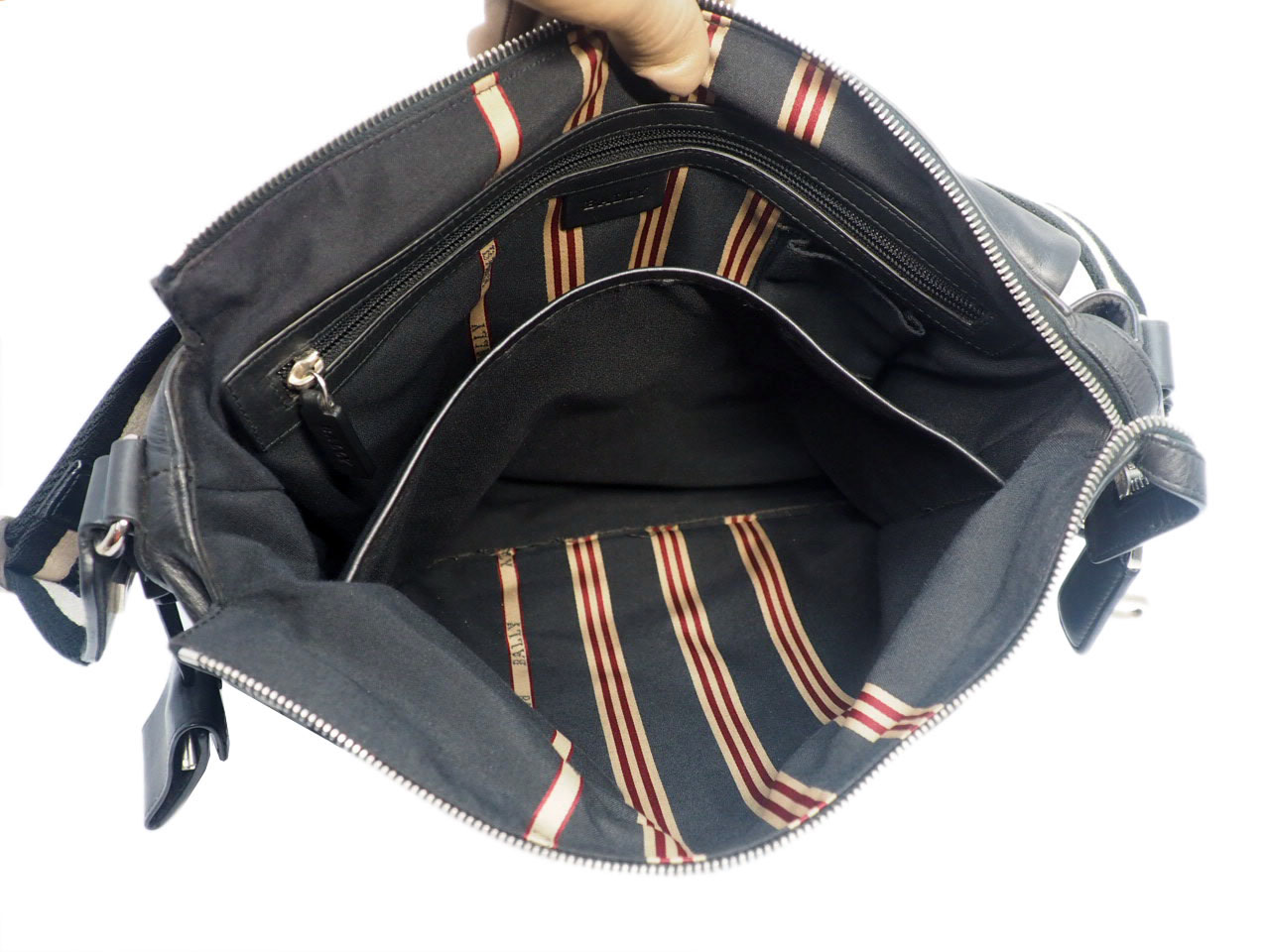 Bally Black Calf Leather Business Document Messenger Bag - Image 13