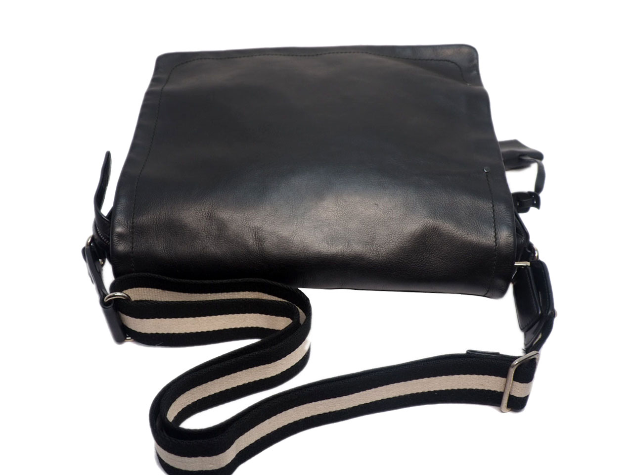 Bally Black Calf Leather Business Document Messenger Bag - Image 5