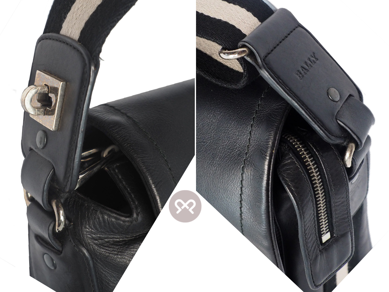 Bally Black Calf Leather Business Document Messenger Bag - Image 11
