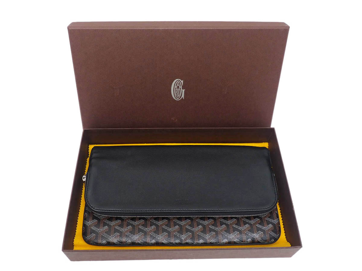 Goyard Black Goyardine Sainte Marie Reversible Pochette Clutch-SAR020171 - Image 12