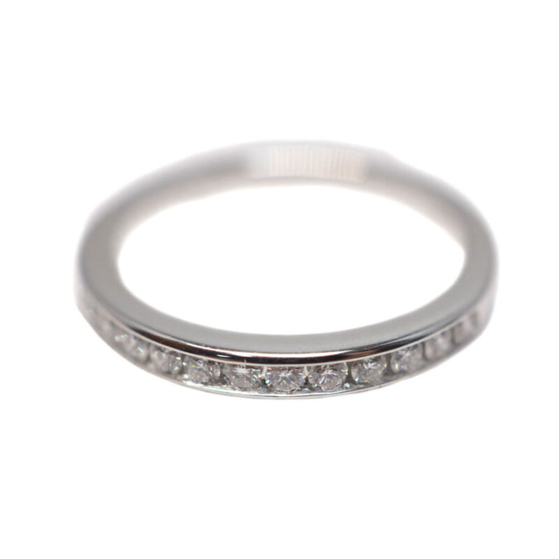 Tiffany & Co. 18K White Gold Diamonds Ring, DIA-15 pcs - PT950
