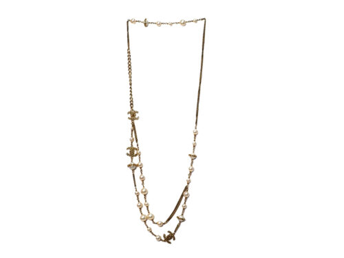 Chanel 2016 Collection!  84cm Long Pearls/ Gold Necklace/ Belt-16B