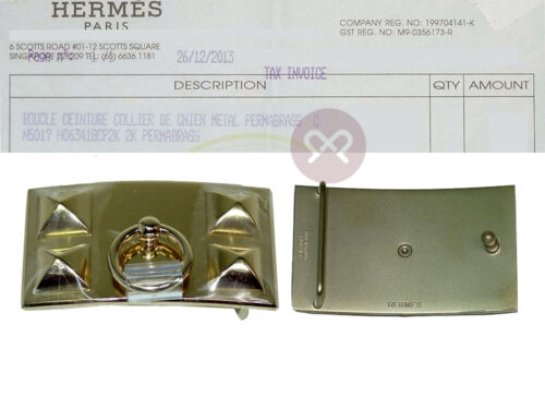 Hermes 32mm Collier De Chien CDC Buckle Permabrass Hardware with 85cm Reversible Belt Size