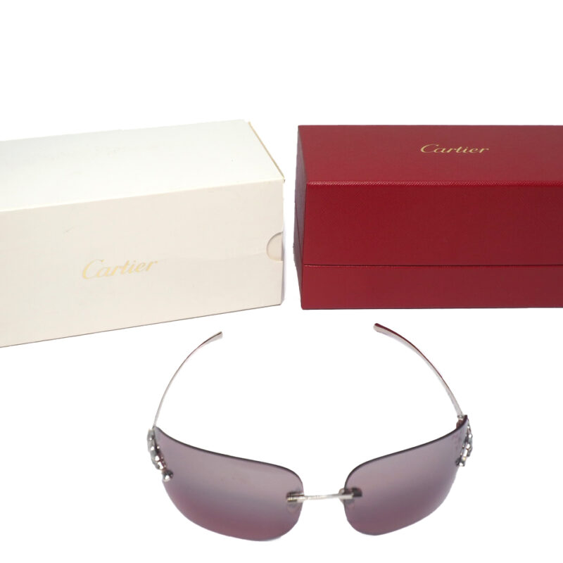 Cartier Panthère de Cartier Sunglasses -T8200733 Leopard Pattern Silver-Tone